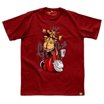 Camiseta Girafa - Vermelha - Graffiti com Café