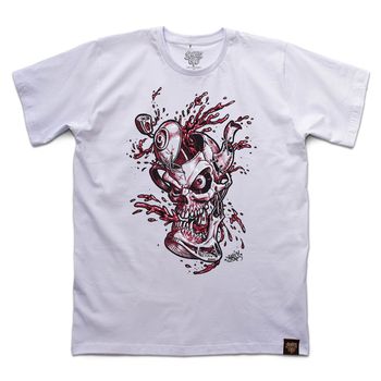 Camiseta Skull Bulle - Branca - Graffiti com Café