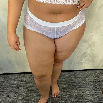 Calcinha Premium Plus Size Branca Caleçon Com Cós ... - JOYCE PRADO