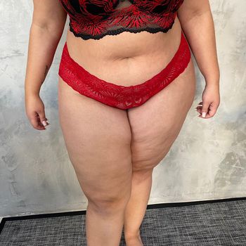 Calcinha Plus Size Caleçon sem cós Vermelha Renda ... - JOYCE PRADO