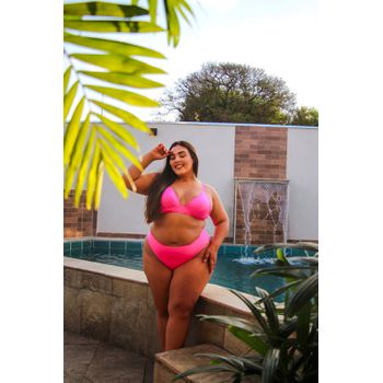 Biquíni Plus Size Meia Taça Rosa Pink 0133.02 - 01... - JOYCE PRADO