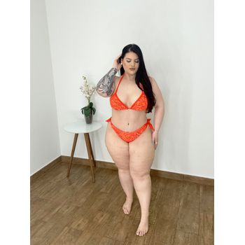 Biquíni Plus Size Cortininha Laranja Vitaly de Ren... - JOYCE PRADO