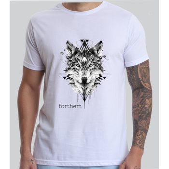 Camiseta Branca Forthem Wolf Artificial - CMBRFT29 - Forthem ®