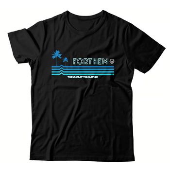 Camiseta Preta Forthem Wolf Blue Beach - CMPTFT39 - Forthem ®