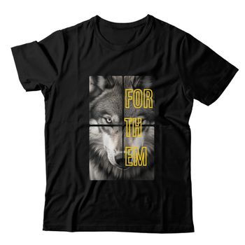 Camiseta Preta Forthem Wolf Quad Face - CMPTFT69 - Forthem ®