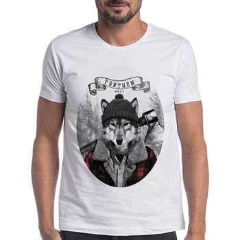 Camiseta Lobo Lenhador - 41270001 - Forthem ®