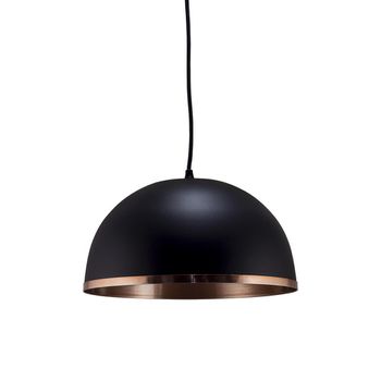 Pendente Atenas Luxo Para 1 Lâmpada E27 Ø30cm x 17cm Preto(externo) Co... - Loja Citel