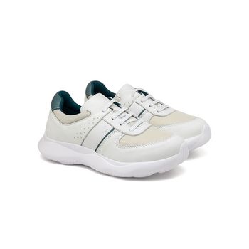 Tenis Infantil Ultra Light em Couro - Off White E L - Calçados Laroche