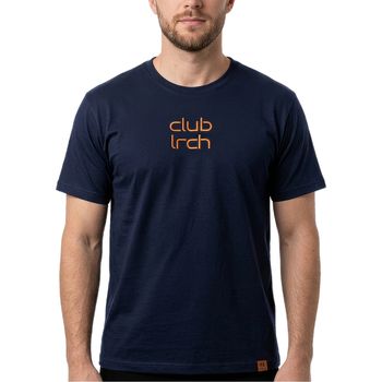 Camiseta Masculina Club lrch em Algodão - Azul Marinho - Calçados Laroche