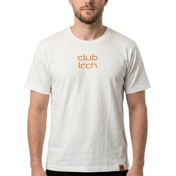 Camiseta Masculina Club lrch em Algodão - Off White - Calçados Laroche