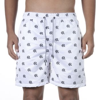 Short Praia Laroche - Branco/Preto - 02157-2772 - Calçados Laroche