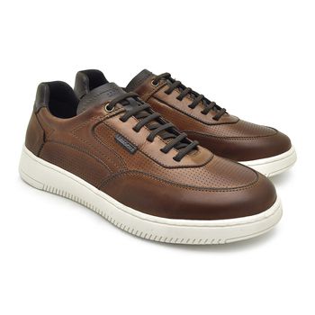 Sapatenis Casual Apolo em Couro Masculino - Brown - 08004-2632 - Calçados Laroche