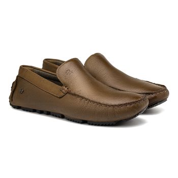Mocassim Drive Laroche Bali em Couro - Conhaque E L - Calçados Laroche