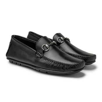 Mocassim Masculino Bolonha Em Couro - Preto - 02210-2571 - Calçados Laroche