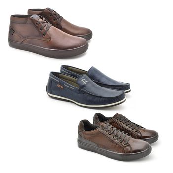 Combo: 2 Sapatenis Stratus + 1 Mocassim Paraty