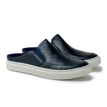 Mule Masculino Connect em Couro - Royal - 07332-2119 - Calçados Laroche