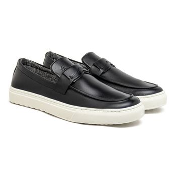 Slip On Loafer Laroche Connect em Couro - Preto - Calçados Laroche