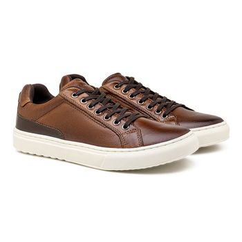 Sapatenis Casual Laroche Connect em Couro - Chocolate - Calçados Laroche