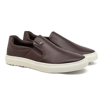 Slip On Masculino LRC Connect - Café - Calçados Laroche