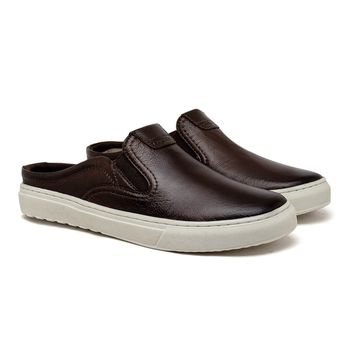 Mule Masculino Laroche Connect em Couro - Café - Calçados Laroche