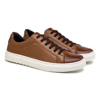 Sapatenis Masculino Laroche Connect em Couro - Conhaque E L - Calçados Laroche