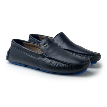 Mocassim Drive Creta em Couro - Royal - 09801-2115 - Calçados Laroche