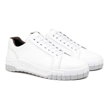 Sapatenis Casual Laroche Daytona em Couro - Branco - Calçados Laroche