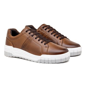 Sapatenis Casual Laroche Daytona em Couro - Chocolate - Calçados Laroche