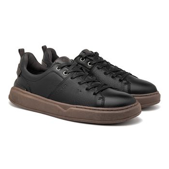 Sapatenis Casual Masculino Dublin em Couro - Preto E L - Calçados Laroche