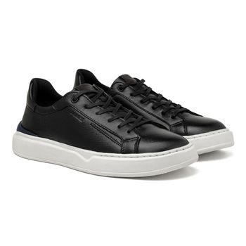 Sapatenis Casual Masculino Dublin em Couro - Preto E L - Calçados Laroche