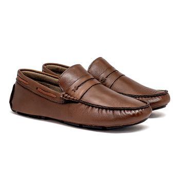 Mocassim Masculino Laroche Genova em Couro - Chocolate - Calçados Laroche