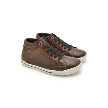 Sapatenis Infantil City Masculino em Couro - Brown/Whisky - 04156-2813 - Calçados Laroche