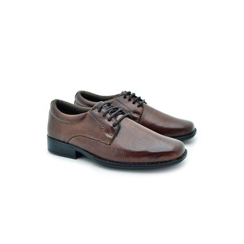 Sapato Social Fortaleza Infantil em Couro - Brown - 02665-1894 - Calçados Laroche
