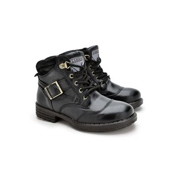 Bota Laroche Infantil Saara em Couro - Preto - 02864-1984 - Calçados Laroche