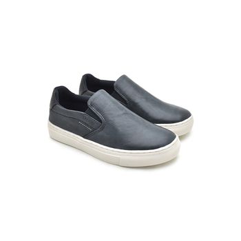 Slip On Yate Infantil Stratus em Couro - Marinho - 07960-2994 - Calçados Laroche