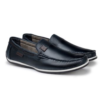 Mocassim Paraty Masculino de Couro - Marinho E L - 03375-3617 - Calçados Laroche