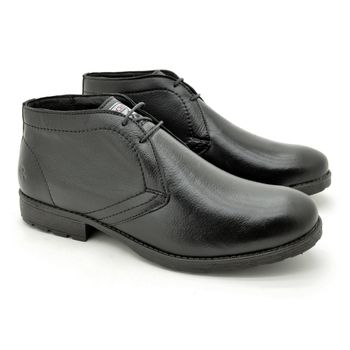 Bota Saara Masculina em Couro - Preto - 02818-1625 - Calçados Laroche