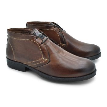 Bota Saara Masculina em Couro - Brown - 02818-1894 - Calçados Laroche