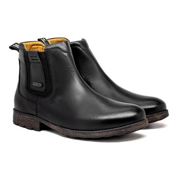 Bota Chelsea Saara em Couro - Preto - Calçados Laroche