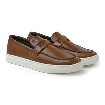 Slip On Loafer Stratus em Couro - Whisky - 07825-2581 - Calçados Laroche