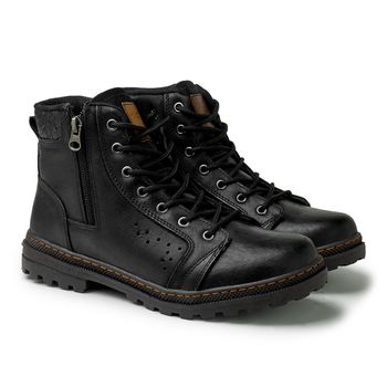 Bota Masculina Vacanza em Couro - Preto E L - 05511-0009 - Calçados Laroche