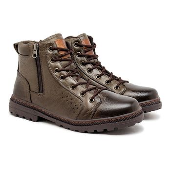 Bota Coturno Laroche Vacanza em Couro - Oliva E L - Calçados Laroche