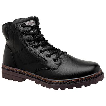 Bota Coturno Masculino Laroche Vacanza em Couro - Preto - Calçados Laroche