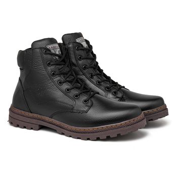 Bota Coturno Masculino Laroche Vacanza em Couro - Preto - Calçados Laroche