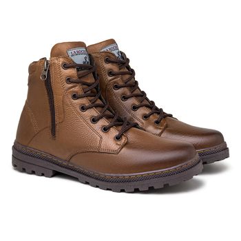 Bota Coturno Masculino Laroche Vacanza em Couro - Chocolate - Calçados Laroche