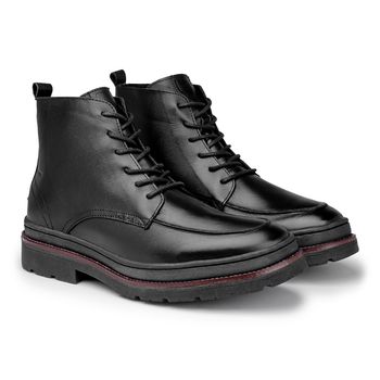 Bota Masculina Londres em Couro Legitimo - Preto - 08105-3533 - Calçados Laroche