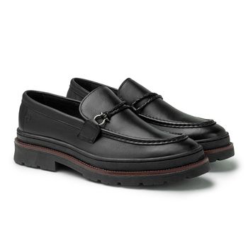 Mocassim Loafer Masculino Londres em Couro - Preto - 08106-3533 - Calçados Laroche