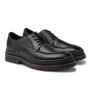 Sapato Casual Masculino Londres em Couro - Preto - 08108-2612 - Calçados Laroche