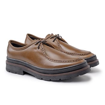 Sapato Cacareco Masculino Londres em Couro - Whisky - 08109-2573 - Calçados Laroche