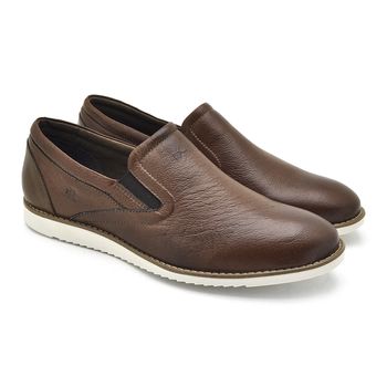 Sapato Masculino Casual Megane em Couro - Brown - 08307-3272 - Calçados Laroche